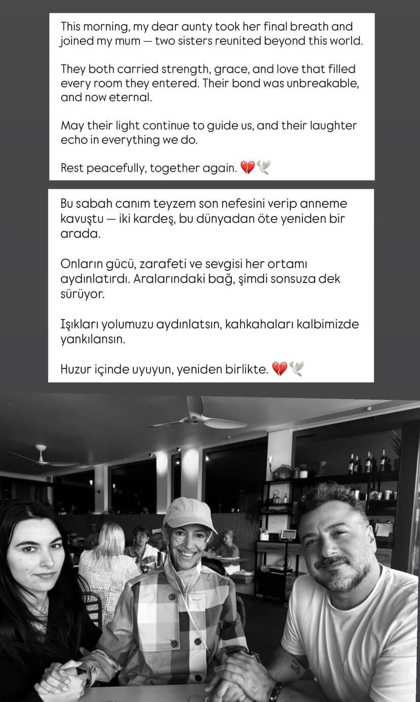Tanyeli’nin Ardından Bir Acı Haber Daha Kız Kardeşi Vefat Etti-1