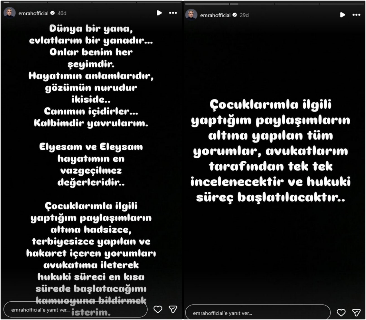 Emrah, Çocuklarına Yapılan Yorumlara İsyan Etti , Hukuki İşlem Başlatıyor 1