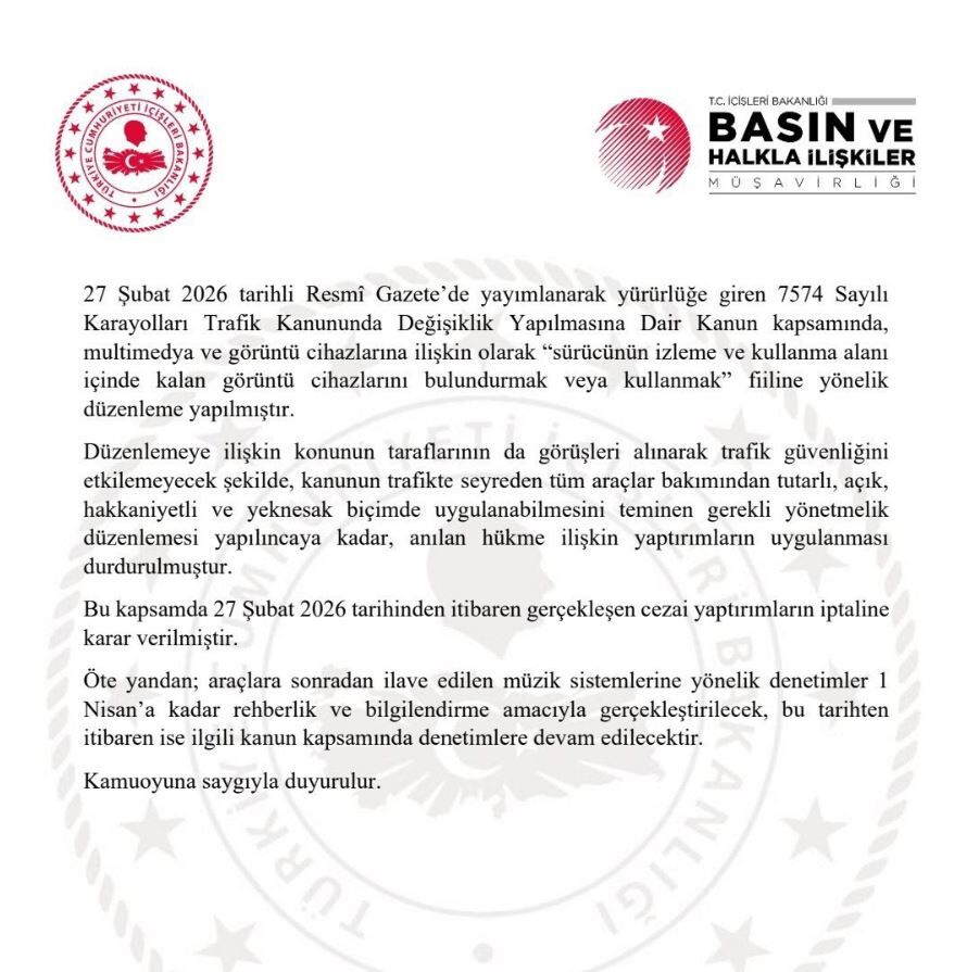 Sürücüleri Ilgilendiriyor! Trafikteki Multimedya Cezaları Için Yeni Açıklama