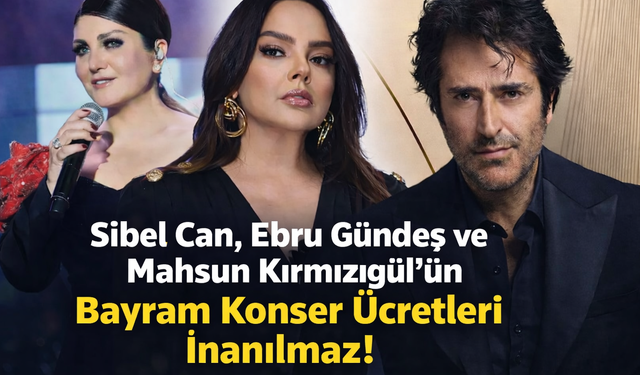Sibel Can, Ebru Gündeş ve Mahsun Kırmızıgül'ün bayram konser ücretleri şoke etti