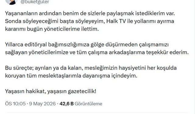 Halk TV'de İstifa Şoku! "Yaşasın Hakikat, Yaşasın Gazetecilik" Diyerek Duyurdu