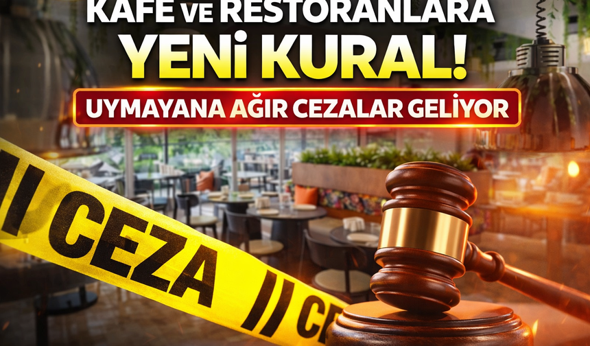 Kafe ve Restoranlara Yeni Kural! Uymayana Ağır Cezalar Geliyor