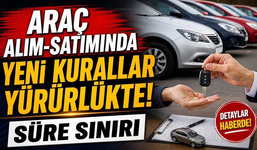 Araç alım-satımında yeni kurallar yürürlükte! Süre sınırı getirildi