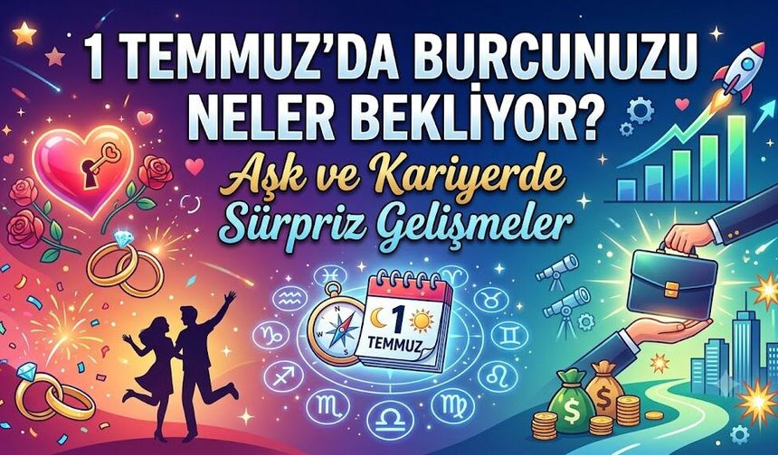 1 Temmuz'da Burcunuzu Neler Bekliyor? Aşk ve Kariyerde Sürpriz Gelişmeler