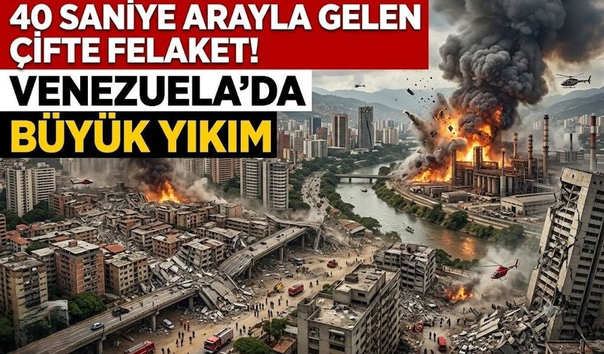 40 Saniye Arayla Gelen Çifte Felaket! Venezuela'da Büyük Yıkım