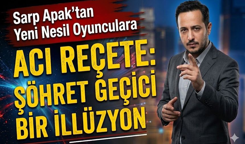 Sarp Apak'tan Yeni Nesil Oyunculara Acı Reçete: Şöhret Geçici Bir İllüzyon