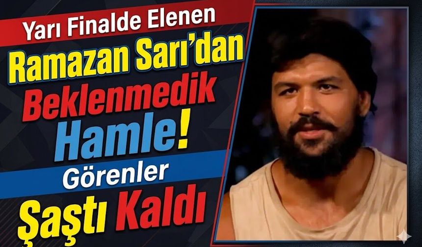 Yarı Finalde Elenen Ramazan Sarı'dan Beklenmedik Hamle! Görenler Şaştı Kaldı