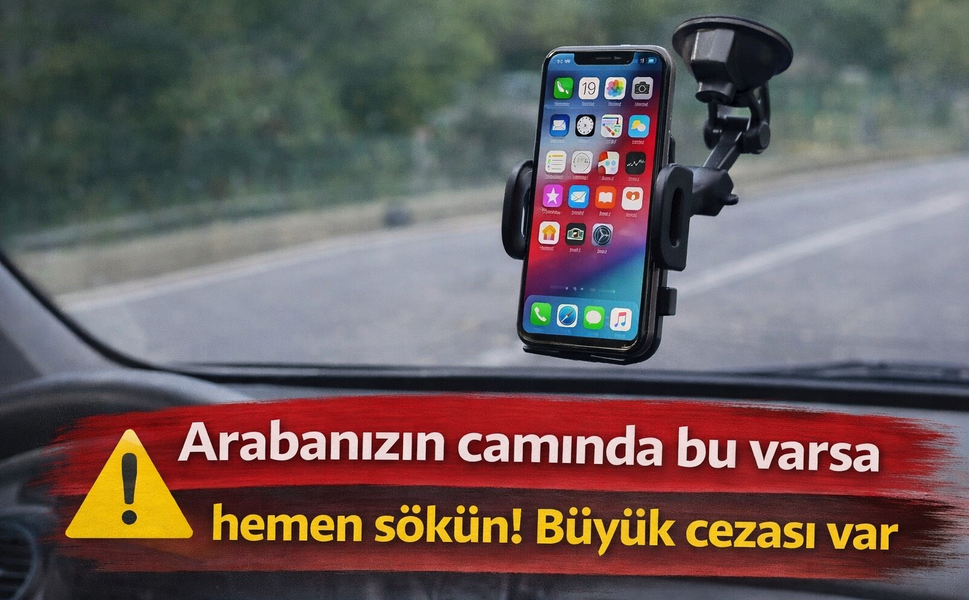 Arabanızın camında bu varsa hemen sökün! Büyük cezası var