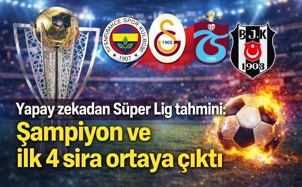 Yapay zekadan Süper Lig tahmini: Şampiyon ve ilk 4 sıra ortaya çıktı
