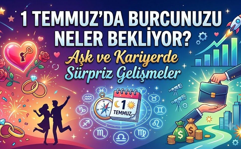 1 Temmuz'da Burcunuzu Neler Bekliyor? Aşk ve Kariyerde Sürpriz Gelişmeler