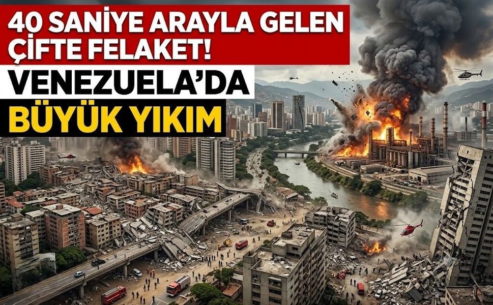 40 Saniye Arayla Gelen Çifte Felaket! Venezuela'da Büyük Yıkım