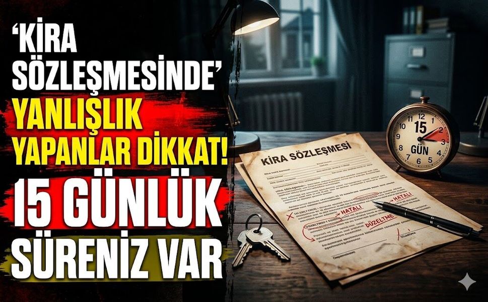Kira Sözleşmesinde Yanlışlık Yapanlar Dikkat! 15 Günlük Süreniz Var